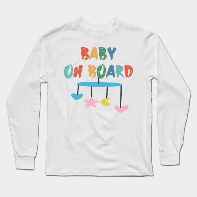 baby on board retro vintage Long Sleeve T-Shirt by Shirtz Tonight